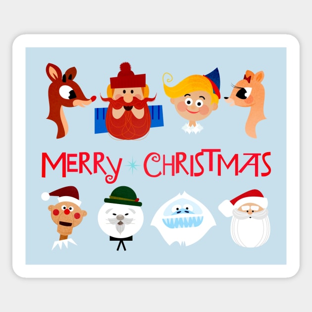 Rudolph The Red Nosed Reindeer Sticker by ChrisPaulFarias